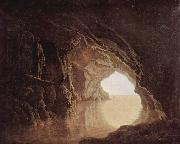 Cave at evening, by Joseph Wright, Joseph wright of derby
